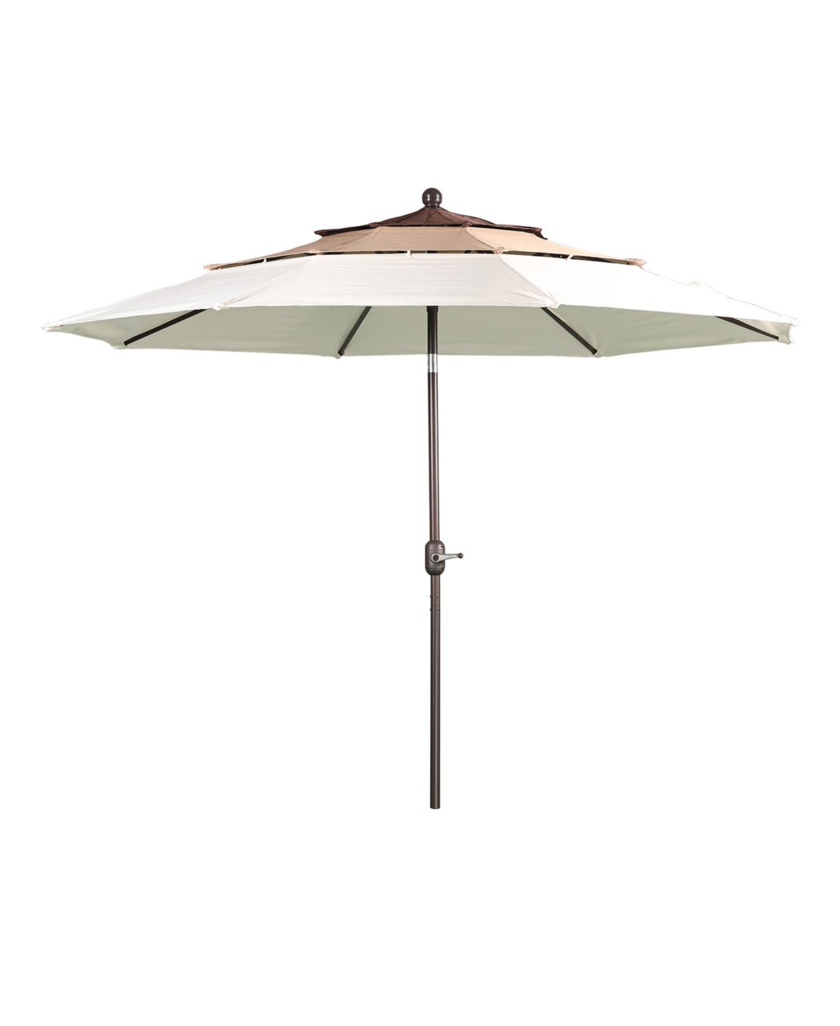Garden Market Umbrella - 10 Ft x 8.3 Ft Outdoor Patio Umbrella Round - Beige