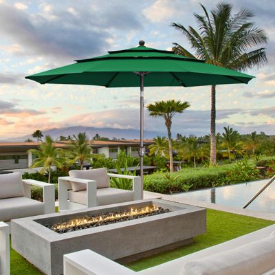 Garden Market Umbrella - 10 FT x 8.3 FT Outdoor Patio Umbrella Round