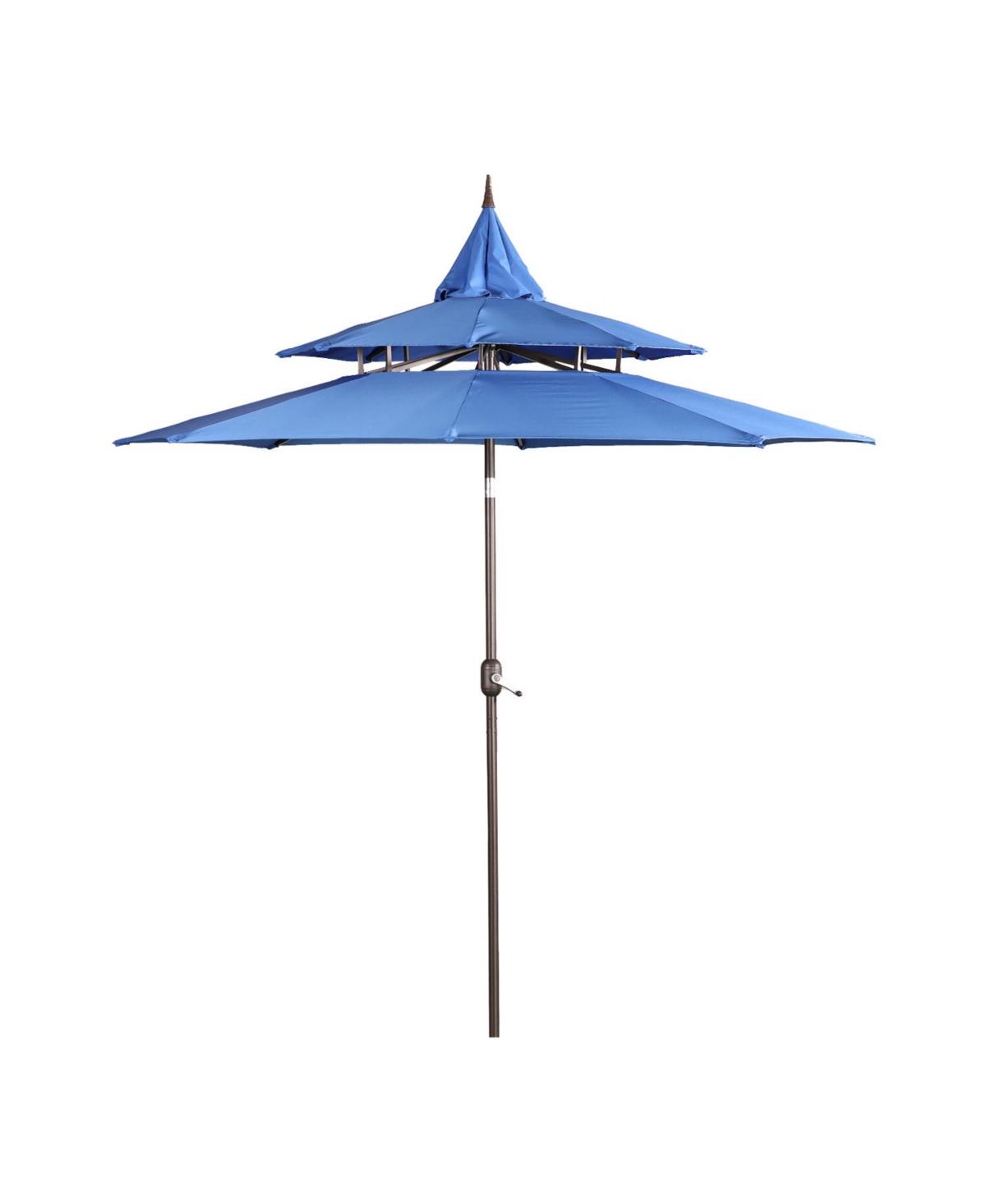 9FT Patio Umbrella Outdoor Table Umbrella 3 Tiers with 8 ribs - Dark blue