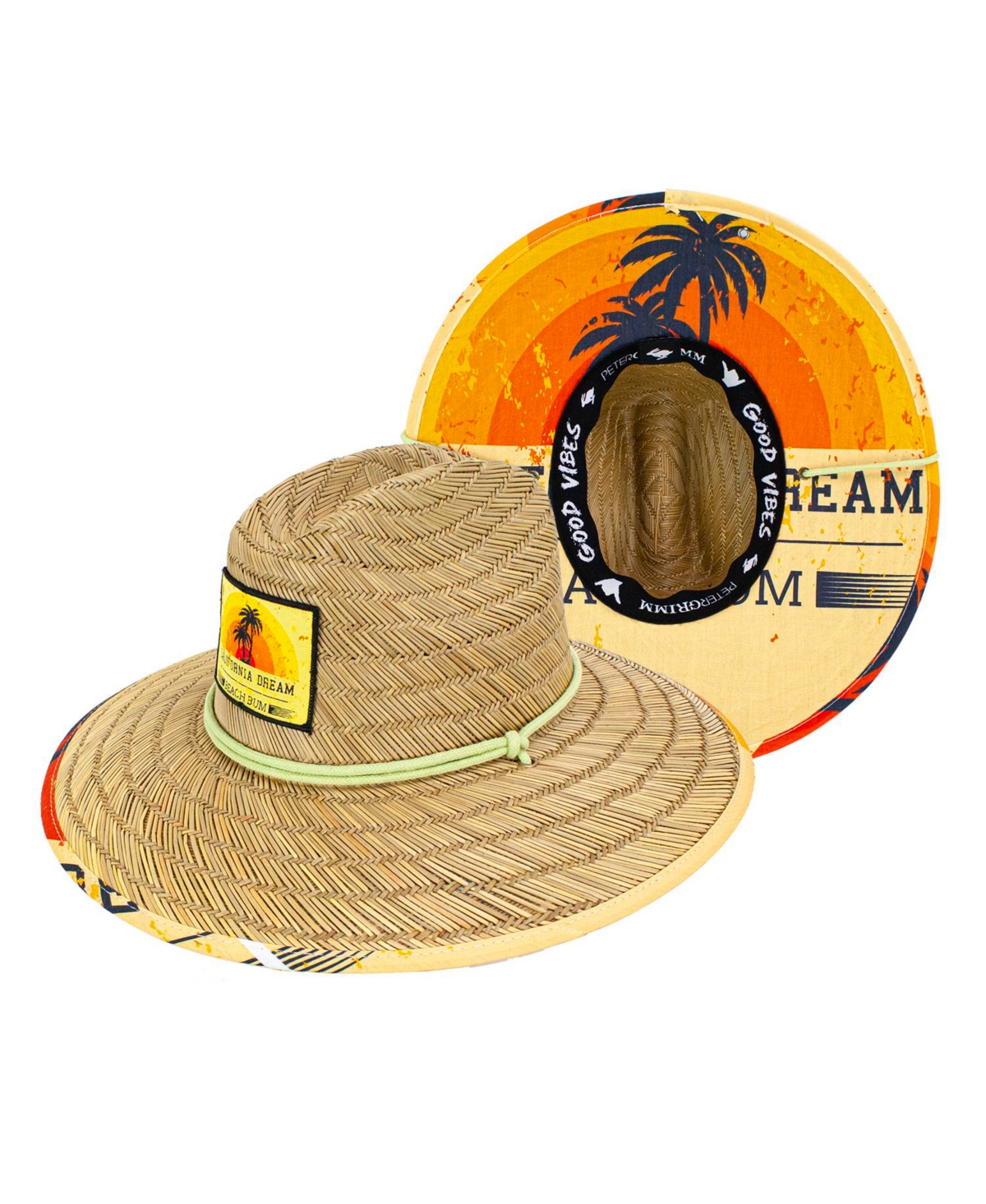 Beach Bum Straw Lifeguard Hat - Natural