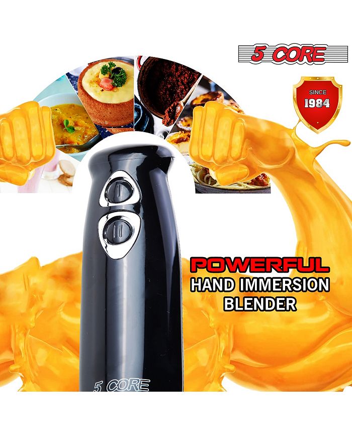 5 Core Immersion Blender Handheld 500W Copper Motor Emulsifier Blender