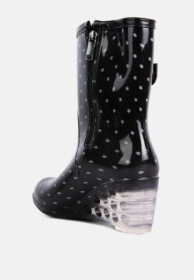 Womens Drench Clear Wedge Rainboots