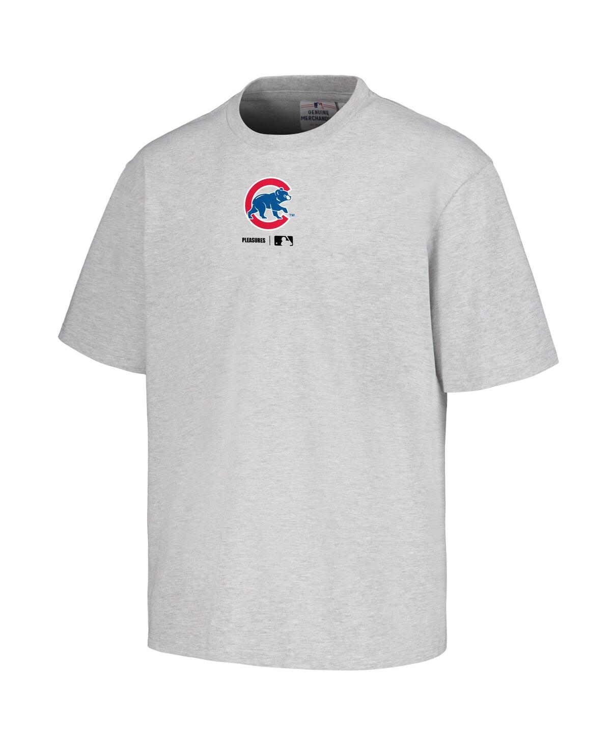 Shop Pleasures Men's  Gray Chicago Cubs Mascot T-shirt