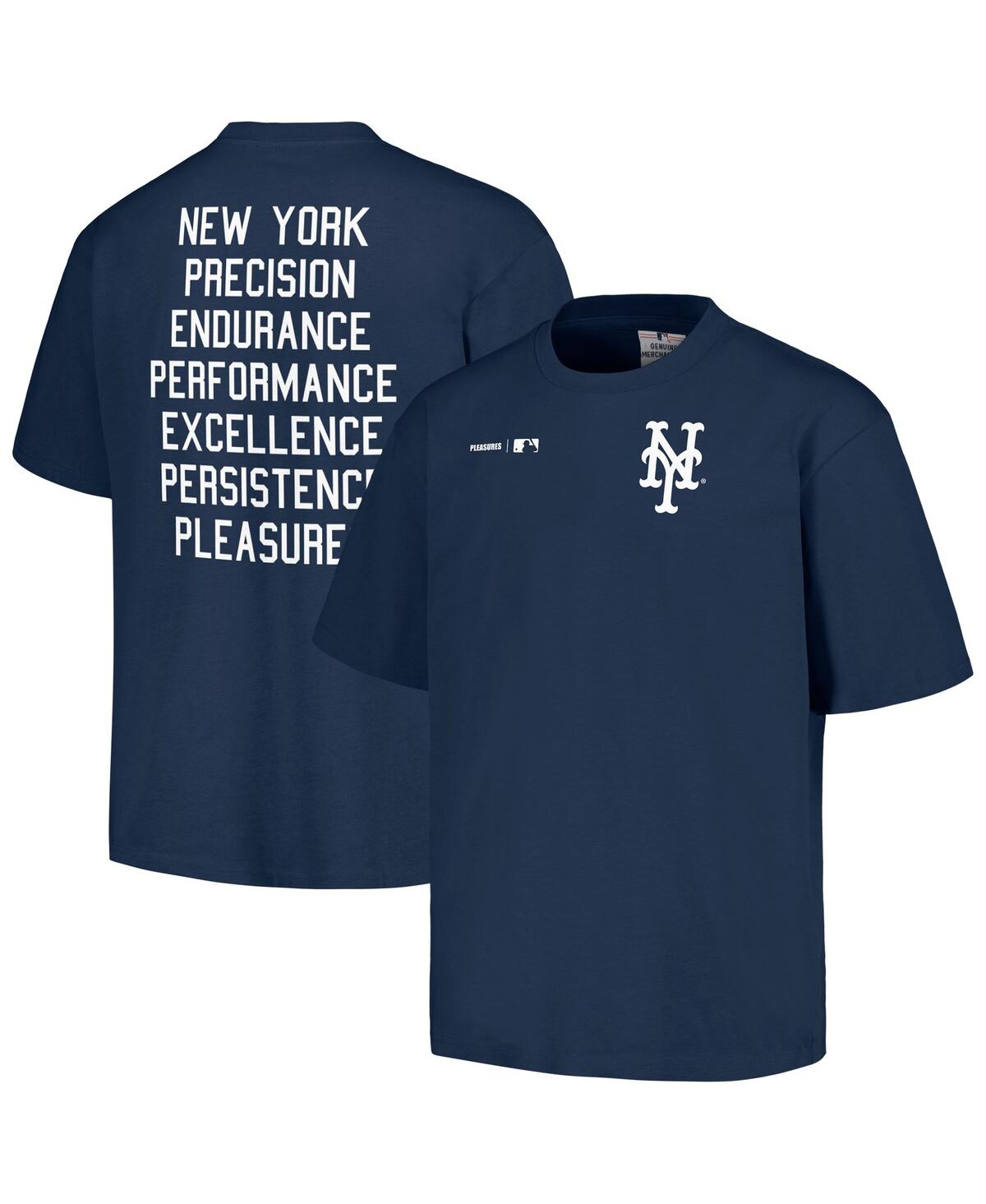 Pleasures Men's  Navy New York Mets Precision T-shirt