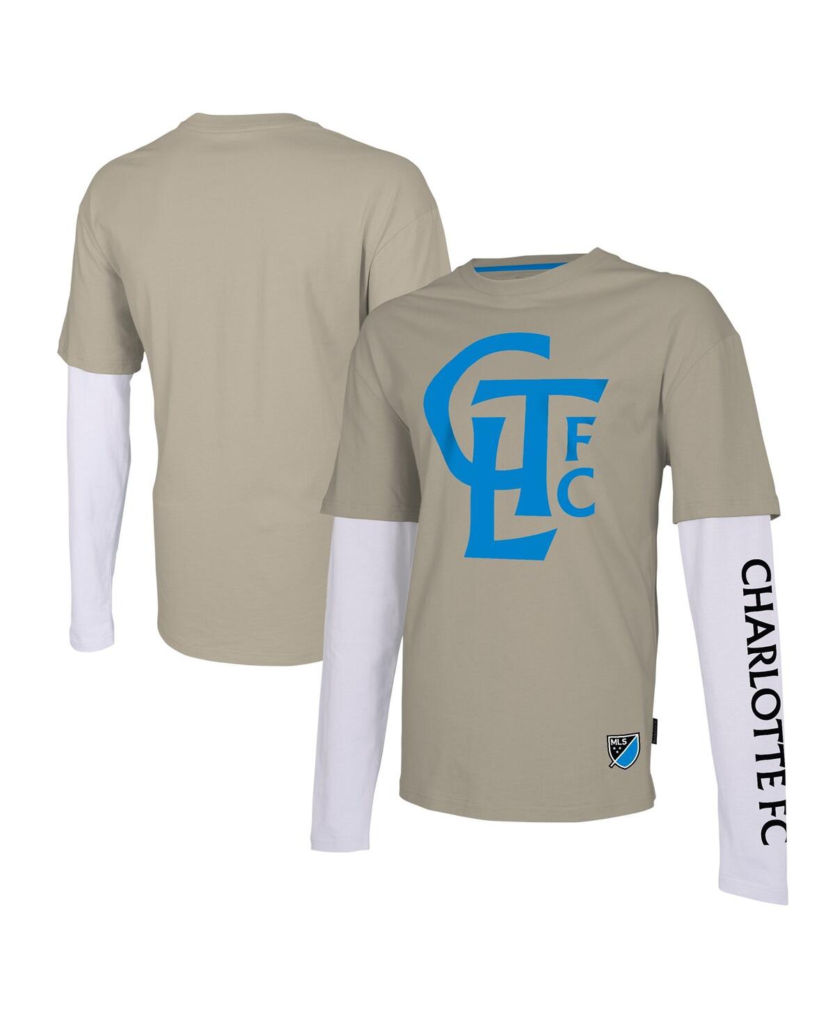 Stadium Essentials Men's  Tan Charlotte Fc Status Long Sleeve T-shirt