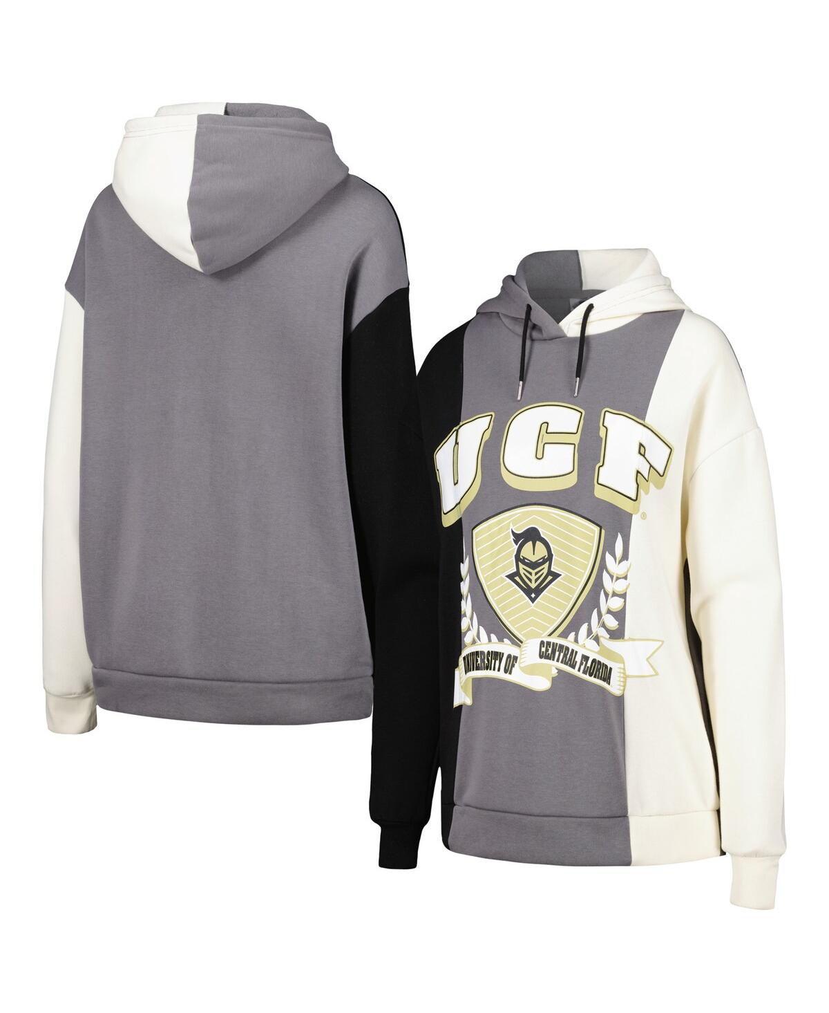 Shop Gameday Couture Women's  Black Ucf Knights Hall Of Fame Colorblock Pullover Hoodie