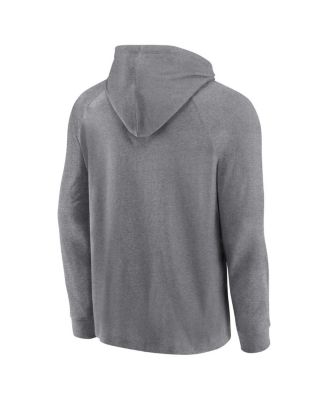 Men's Gray Oakland Athletics No Time Off Raglan Pullover Hoodie