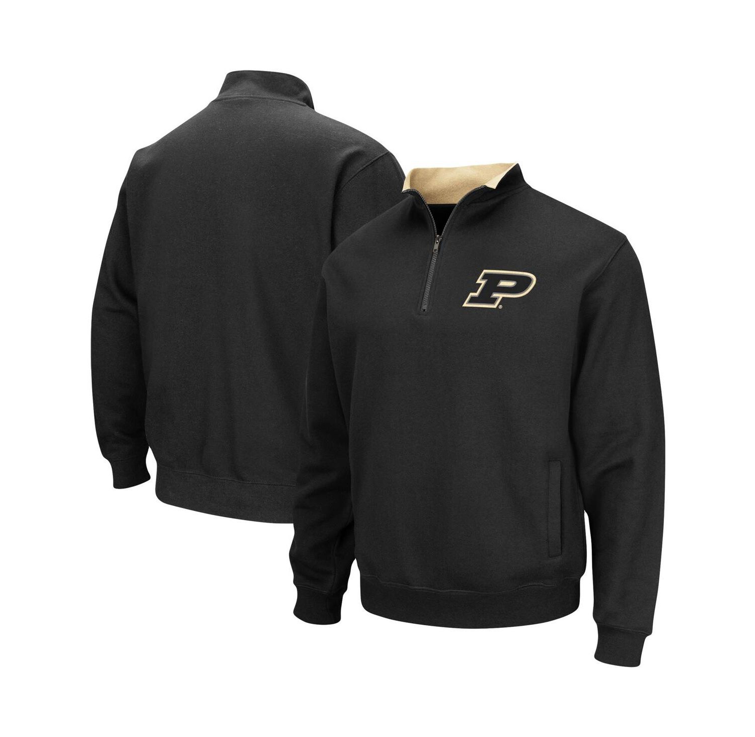 Men's Black Purdue Boilermakers Big and Tall Tortugas Quarter-Zip Jacket