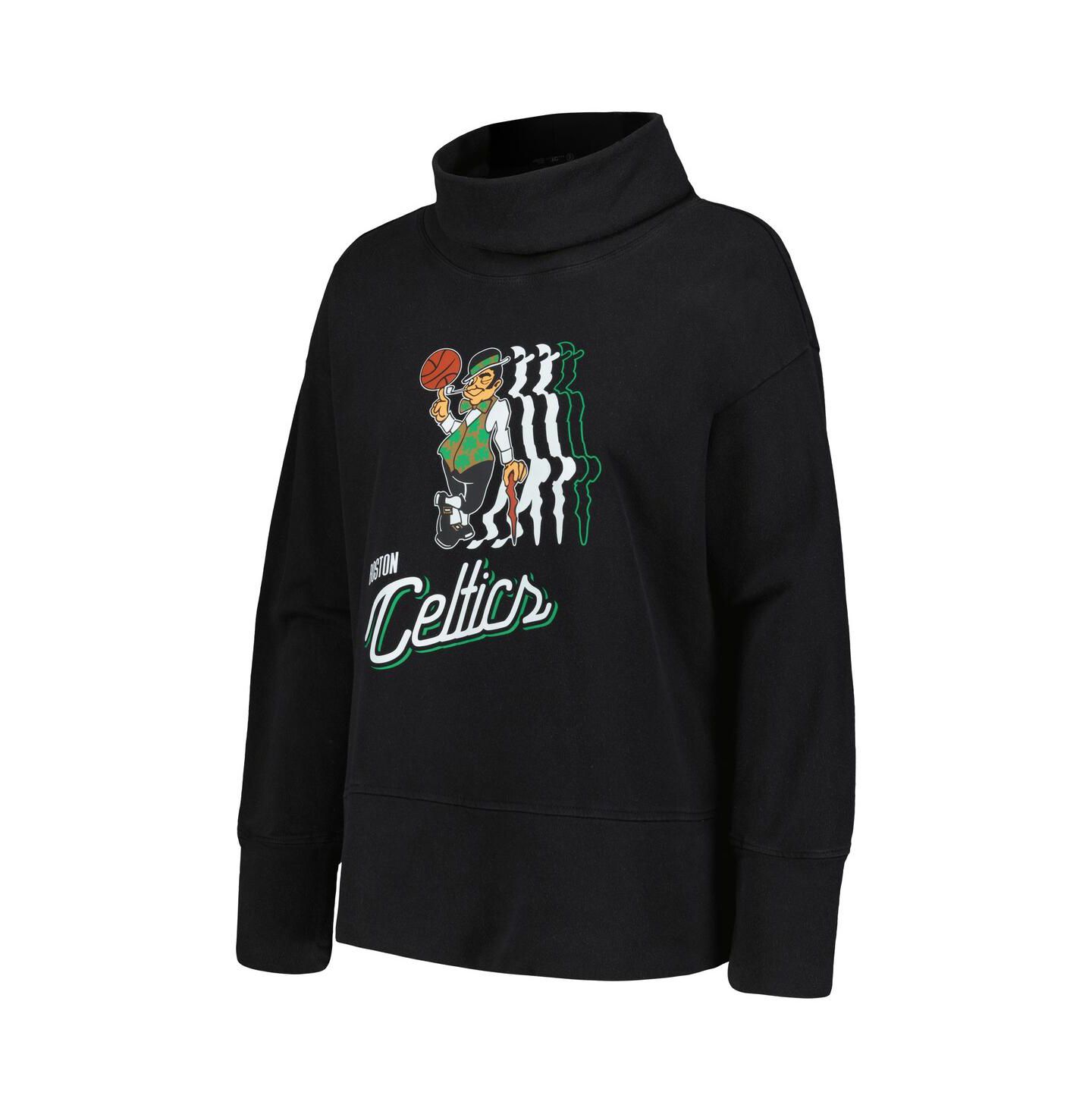 Женская толстовка LevelWear Black Boston Celtics Sunset Pullover — фото 3