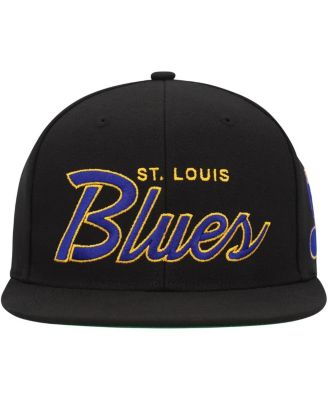 Men's Black St. Louis Blues Core Team Script 2.0 Snapback Hat