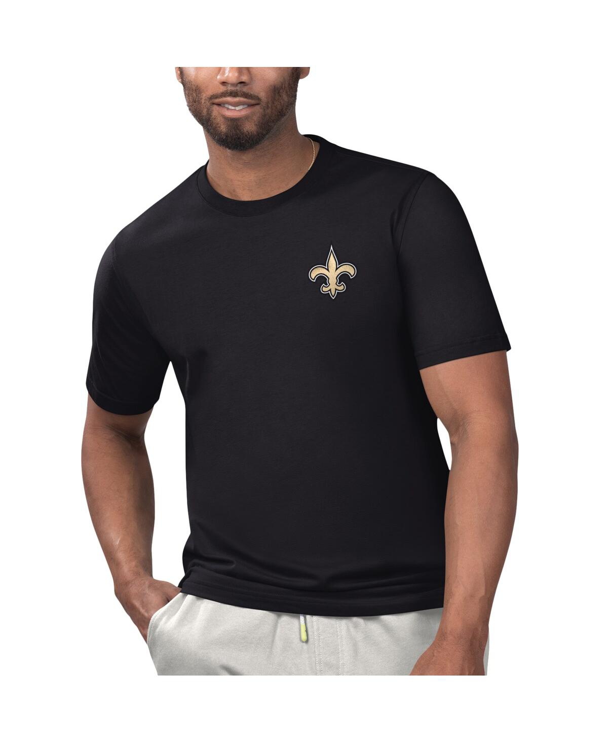 Men's Margaritaville Black New Orleans Saints Licensed to Chill T-shirt - Black