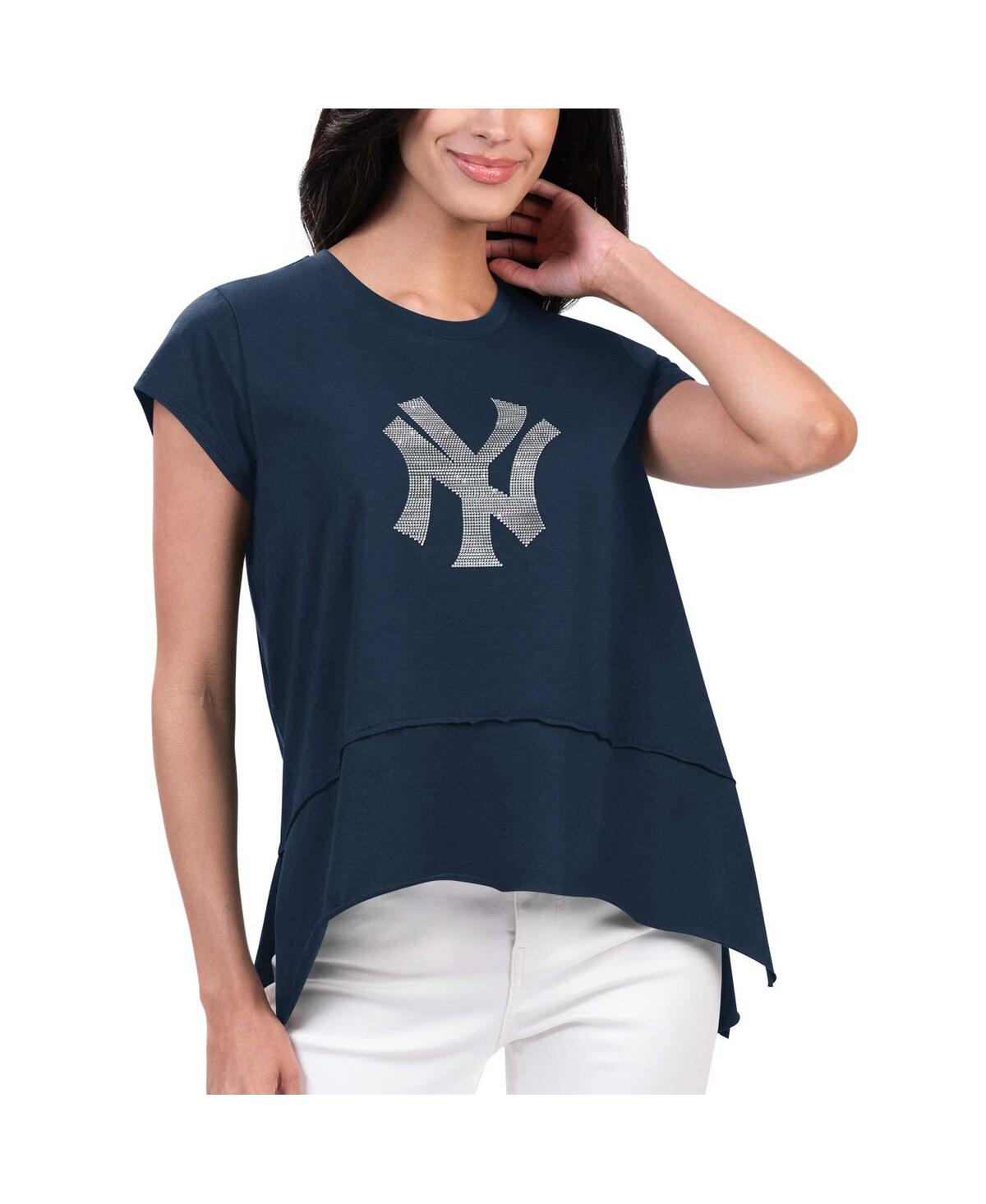 G-III 4HER BY CARL BANKS WOMEN'S G-III 4HER BY CARL BANKS NAVY NEW YORK YANKEES CHEER FASHION T-SHIRT