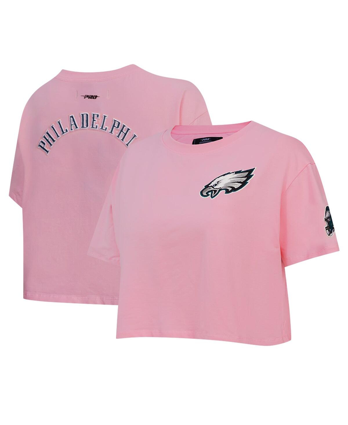 Shop Pro Standard Women's  Pink Philadelphia Eagles Cropped Boxy T-shirt