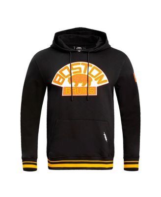 Men's Black Boston Bruins Retro Classic Fleece Pullover Hoodie