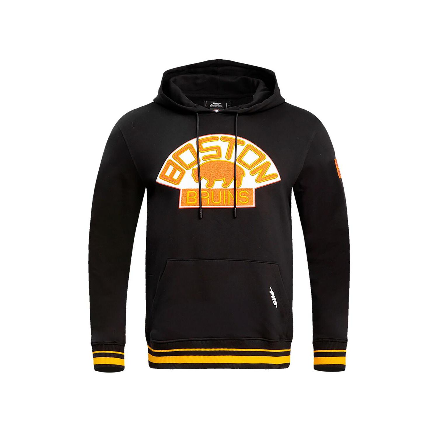 Men's Black Boston Bruins Retro Classic Fleece Pullover Hoodie