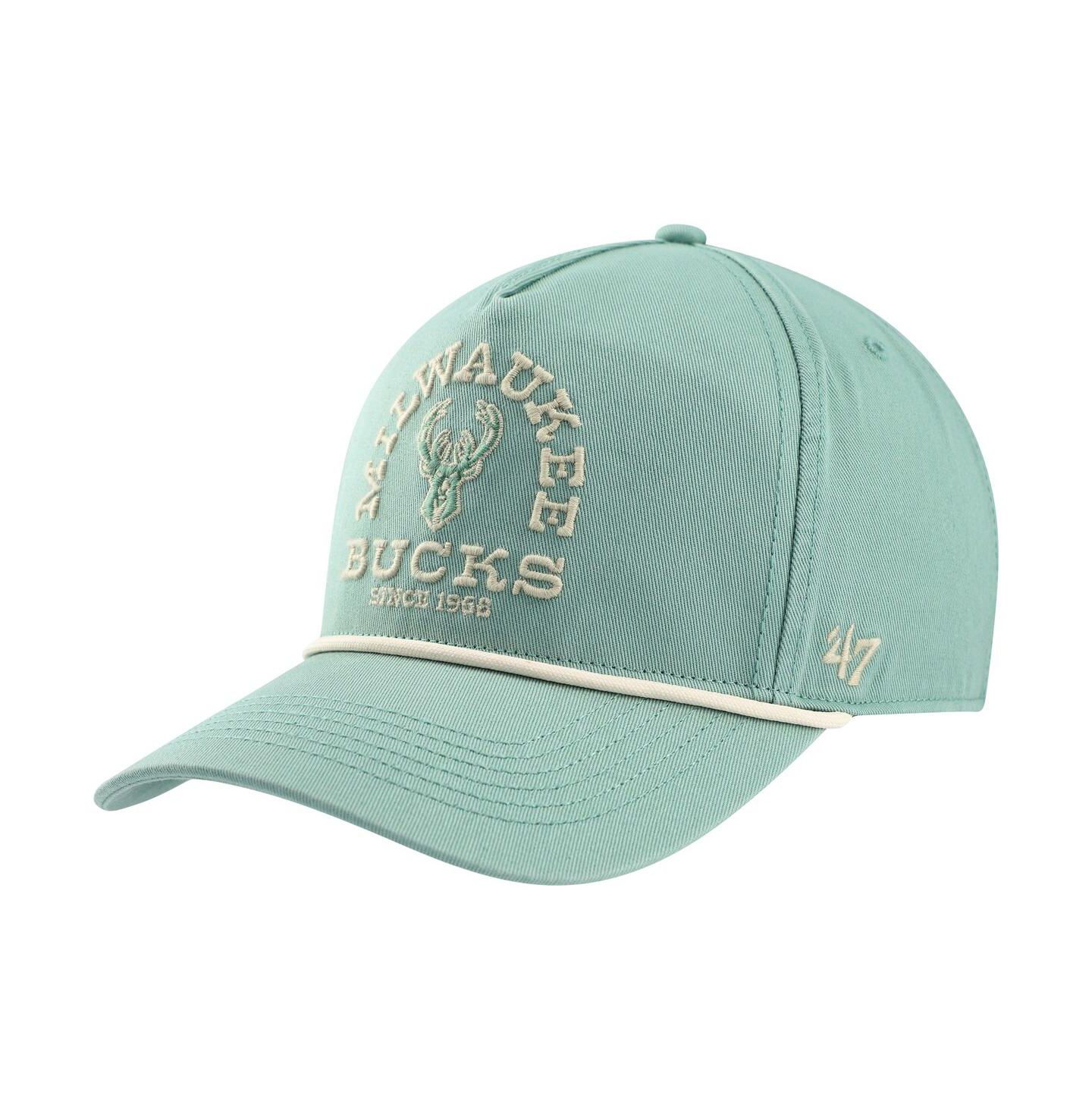 Мужская кепка '47 Brand Green Distressed Milwaukee Bucks Canyon Ranchero Hitch Adjustable Hat — фото 1
