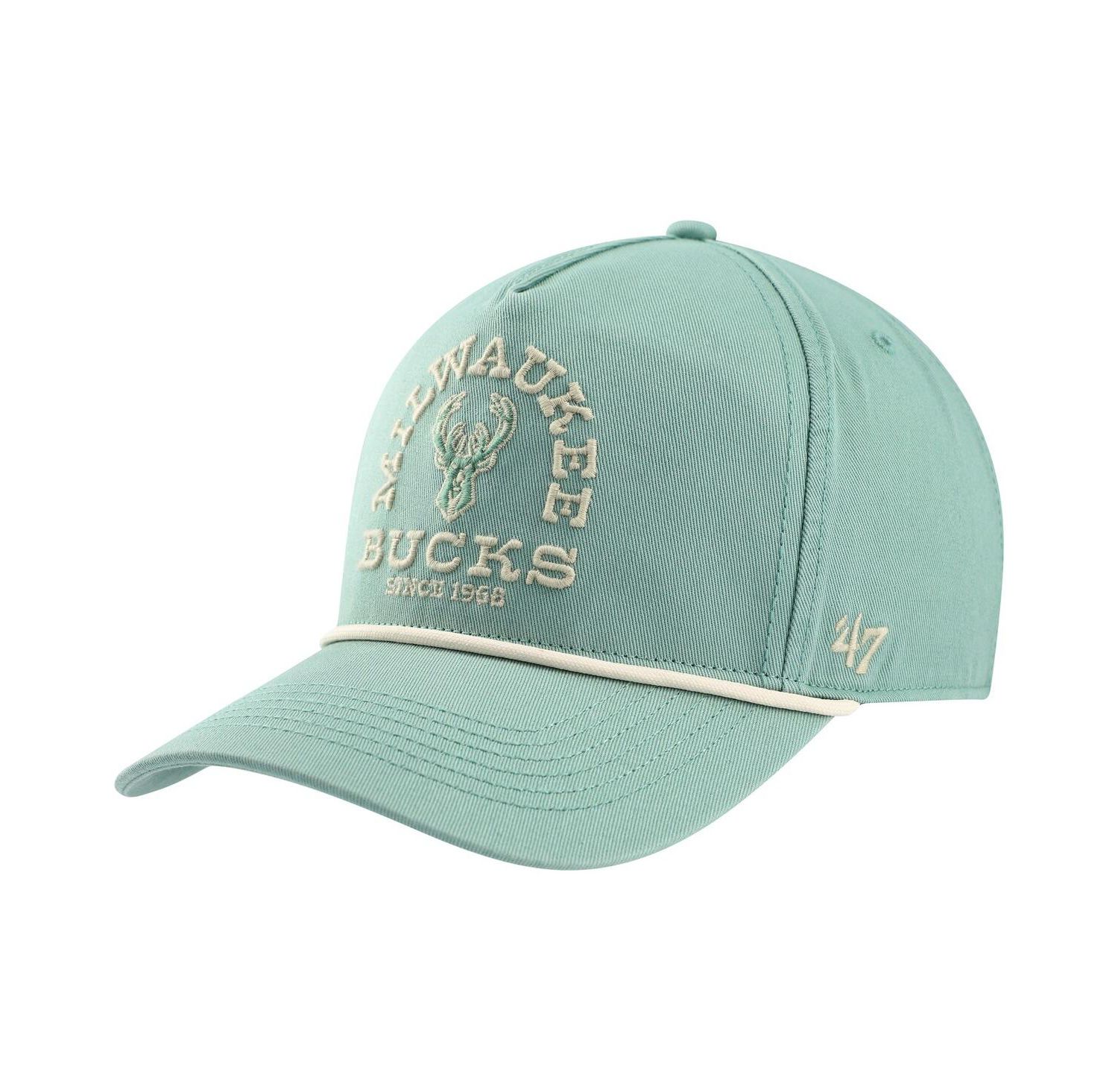 Men's Green Distressed Milwaukee Bucks Canyon Ranchero Hitch Adjustable Hat