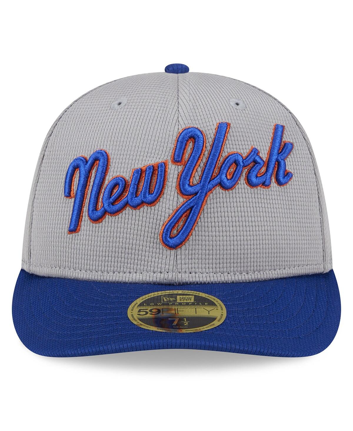 Men's New EraNew York Mets 2024 Batting Practice Low Profile 59FIFTY Fitted Hat - Gray