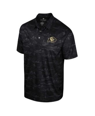 Men's Black Colorado Buffaloes Daly Print Polo Shirt