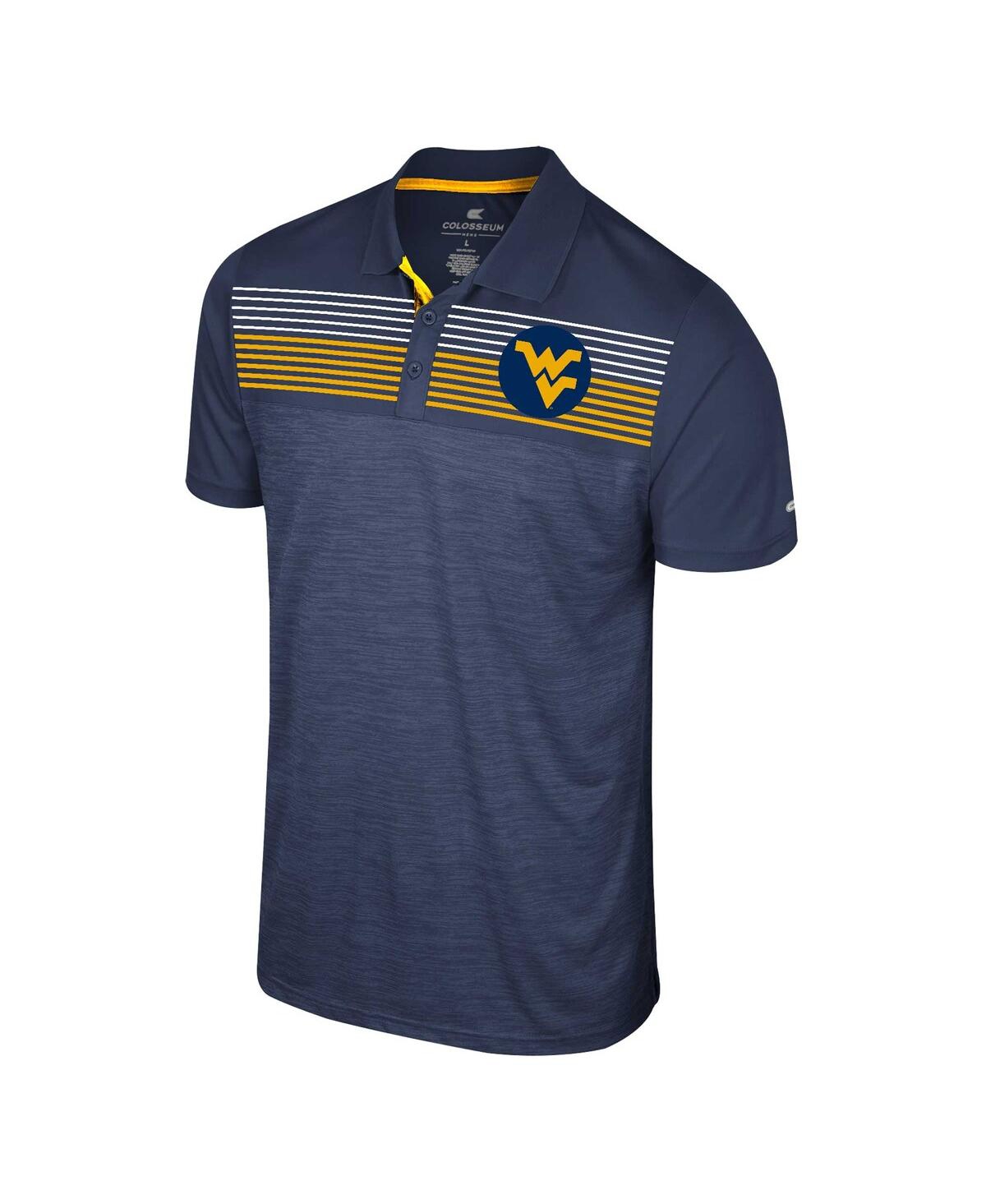 Shop Colosseum Men's  Navy West Virginia Mountaineers Langmore Polo Shirt