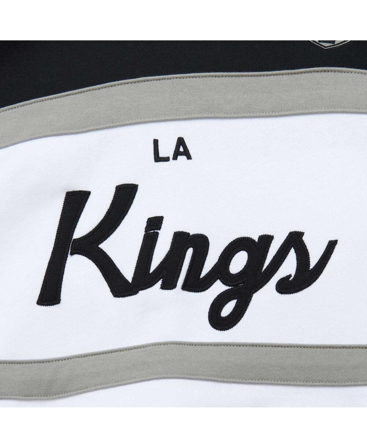 Mitchell & Ness Men's  White, Black Los Angeles Kings Head Coach Pullover Hoodie In White,black