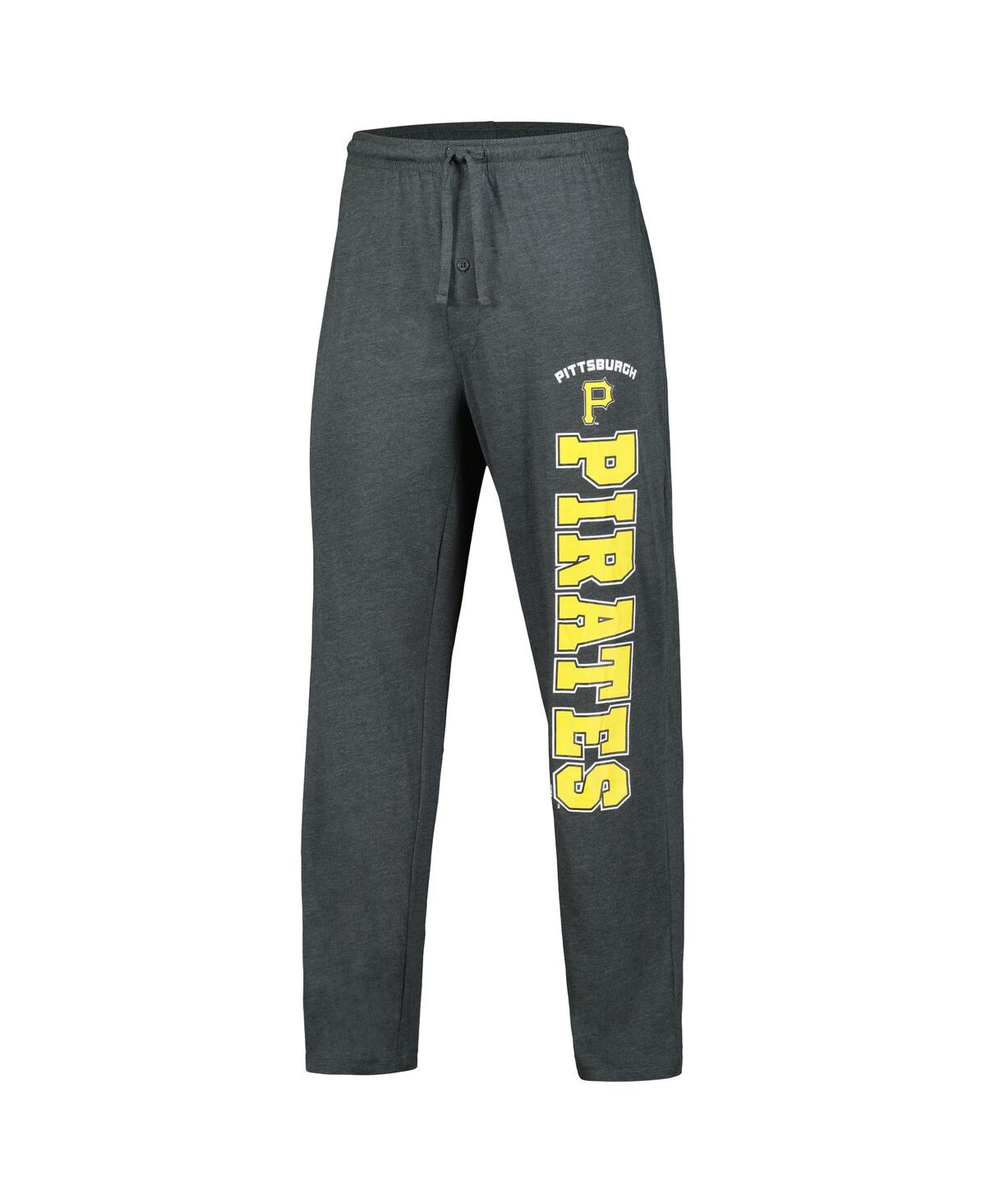 Shop Concepts Sport Men's  Charcoal, Black Pittsburgh Pirates Meter T-shirt And Pants Sleep Set In Charcoal,black