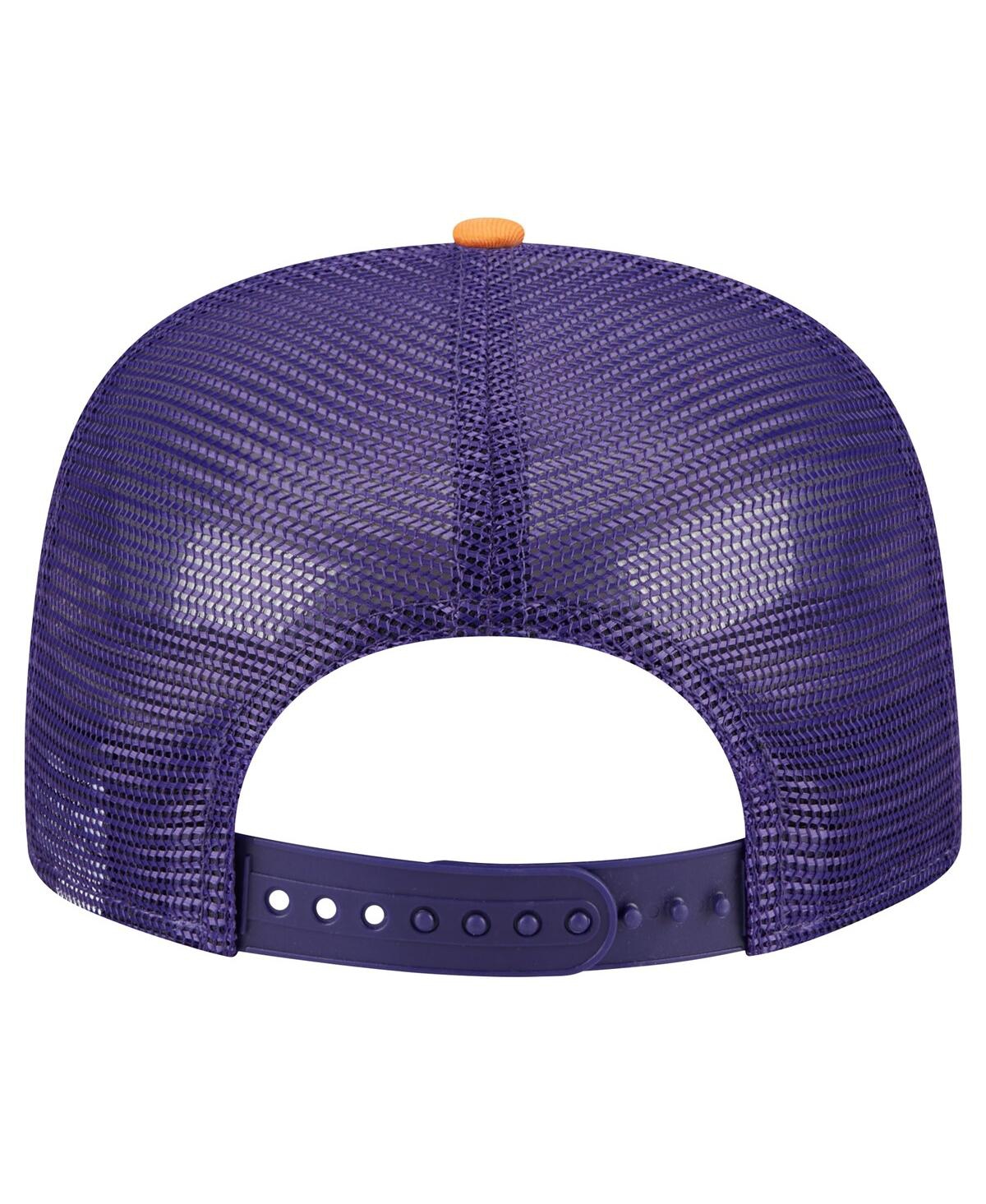 Shop New Era Men's  Purple Phoenix Suns Arch A-frame Trucker 9fifty Snapbackâ Hat