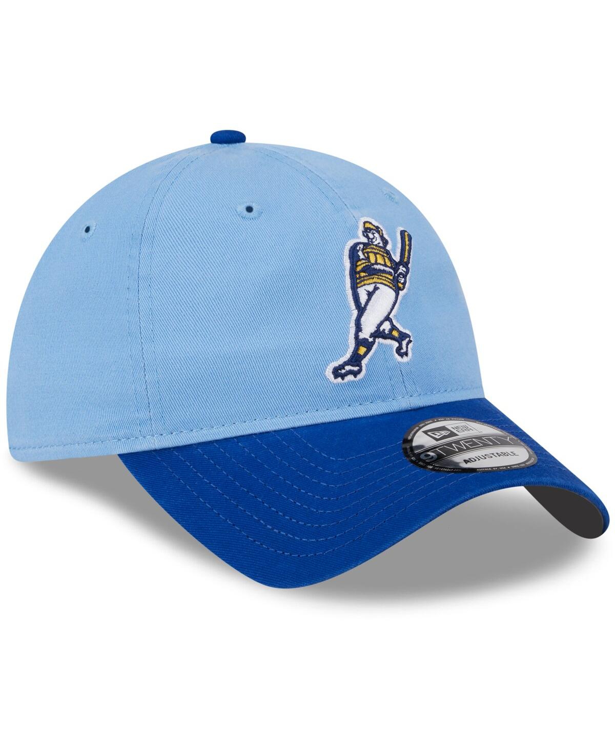 Shop New Era Youth Boys And Girls  Light Blue Milwaukee Brewers 2024 Batting Practice 9twenty Adjustable H
