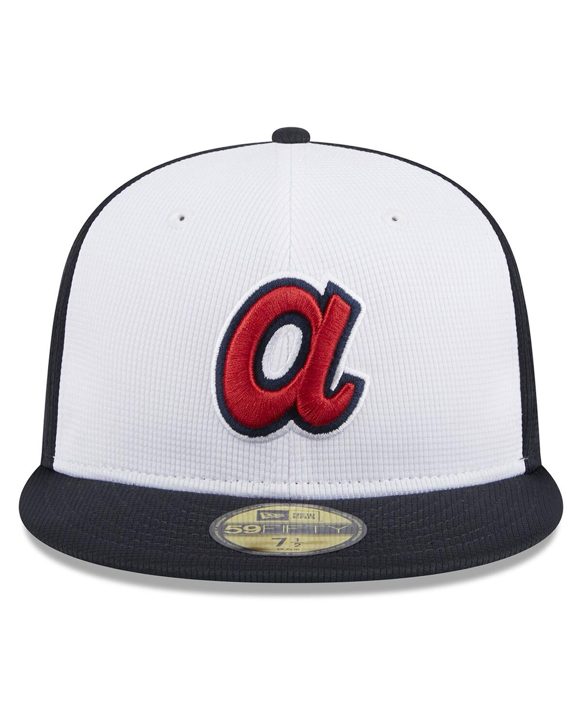 New Era Men's White Atlanta Braves 2024 Batting Practice 59fifty Fitted Hat In White