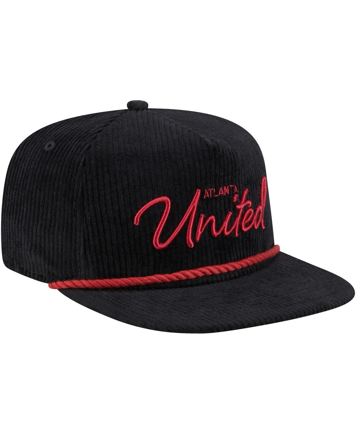 Men's New EraAtlanta United Fc Corduroy Golfer Adjustable Hat - Black