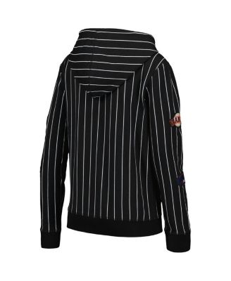 Women's Black San Francisco Giants Pinstripe Tri-Blend Full-Zip Jacket