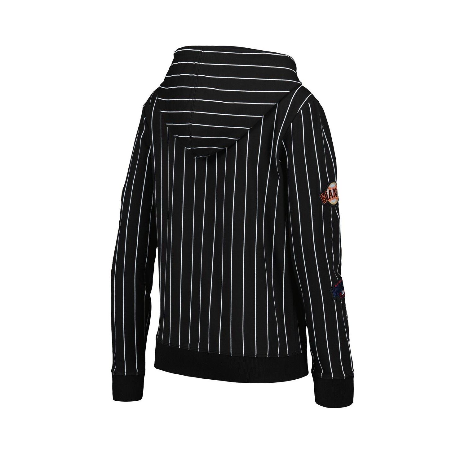 Women's Black San Francisco Giants Pinstripe Tri-Blend Full-Zip Jacket
