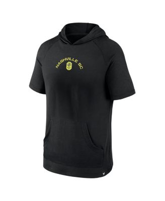 Men's Black Nashville SC Match Raglan Short Sleeve Pullover Hoodie
