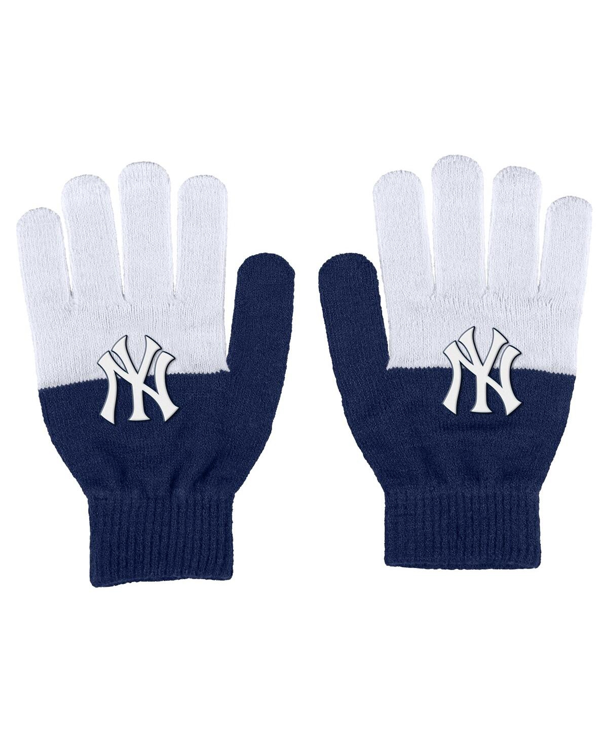 Wear By Erin Andrews Women's  New York Yankees Color-block Gloves In White