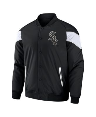 Men's Darius Rucker Collection By Black Chicago White Sox Baseball Raglan Full-Snap Jacket