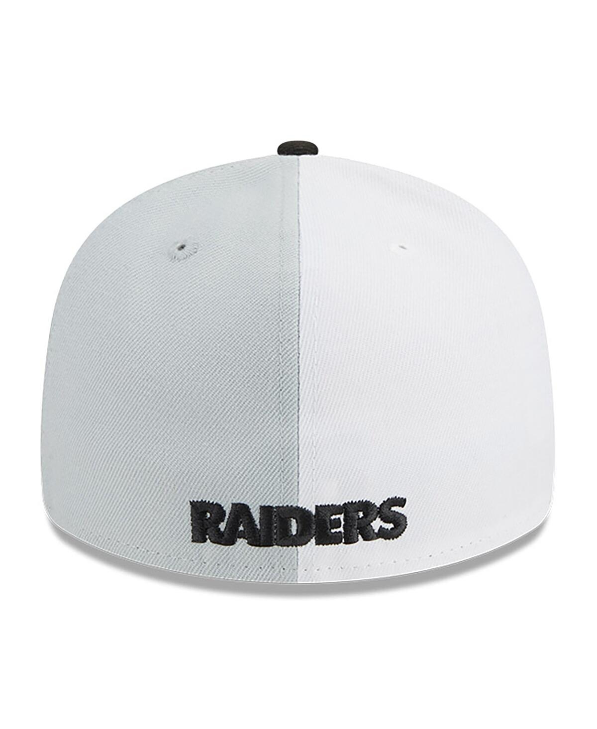 Shop New Era Men's  Gray, Black Las Vegas Raiders 2023 Sideline Low Profile 59fifty Fitted Hat In Gray,black