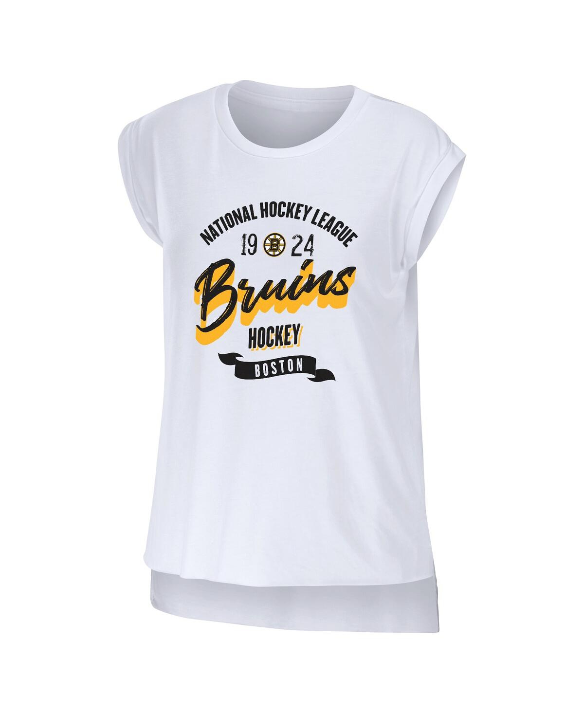 Shop Wear By Erin Andrews Women's  White Boston Bruins Domestic Tank Top