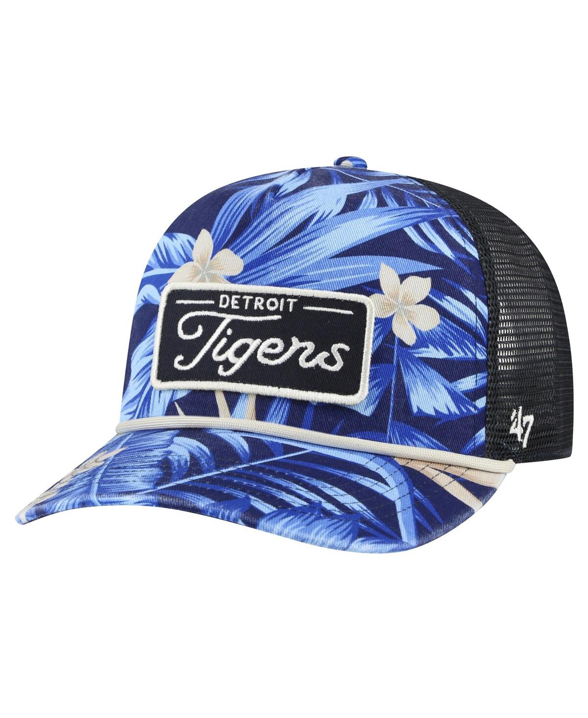 Shop 47 Brand Men's ' Navy Detroit Tigers Tropicalia Trucker Hitch Adjustable Hat