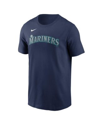 Men's Navy Seattle Mariners Fuse Wordmark T-shirt