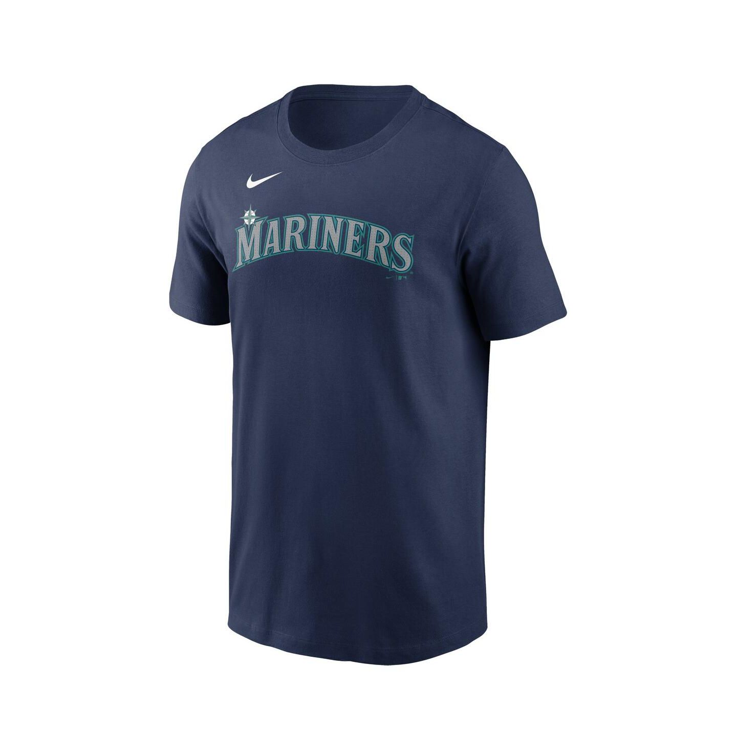 Мужская футболка Nike Navy Seattle Mariners Fuse Wordmark — фото 2