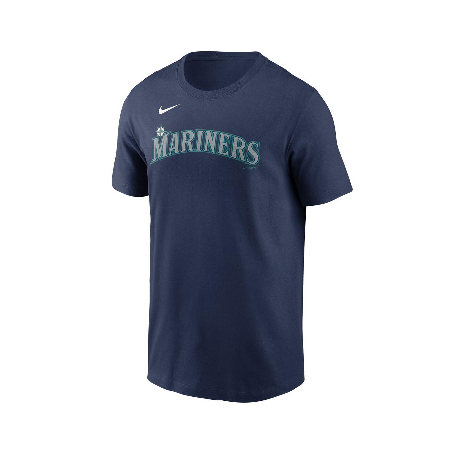 Men's Navy Seattle Mariners Fuse Wordmark T-shirt
