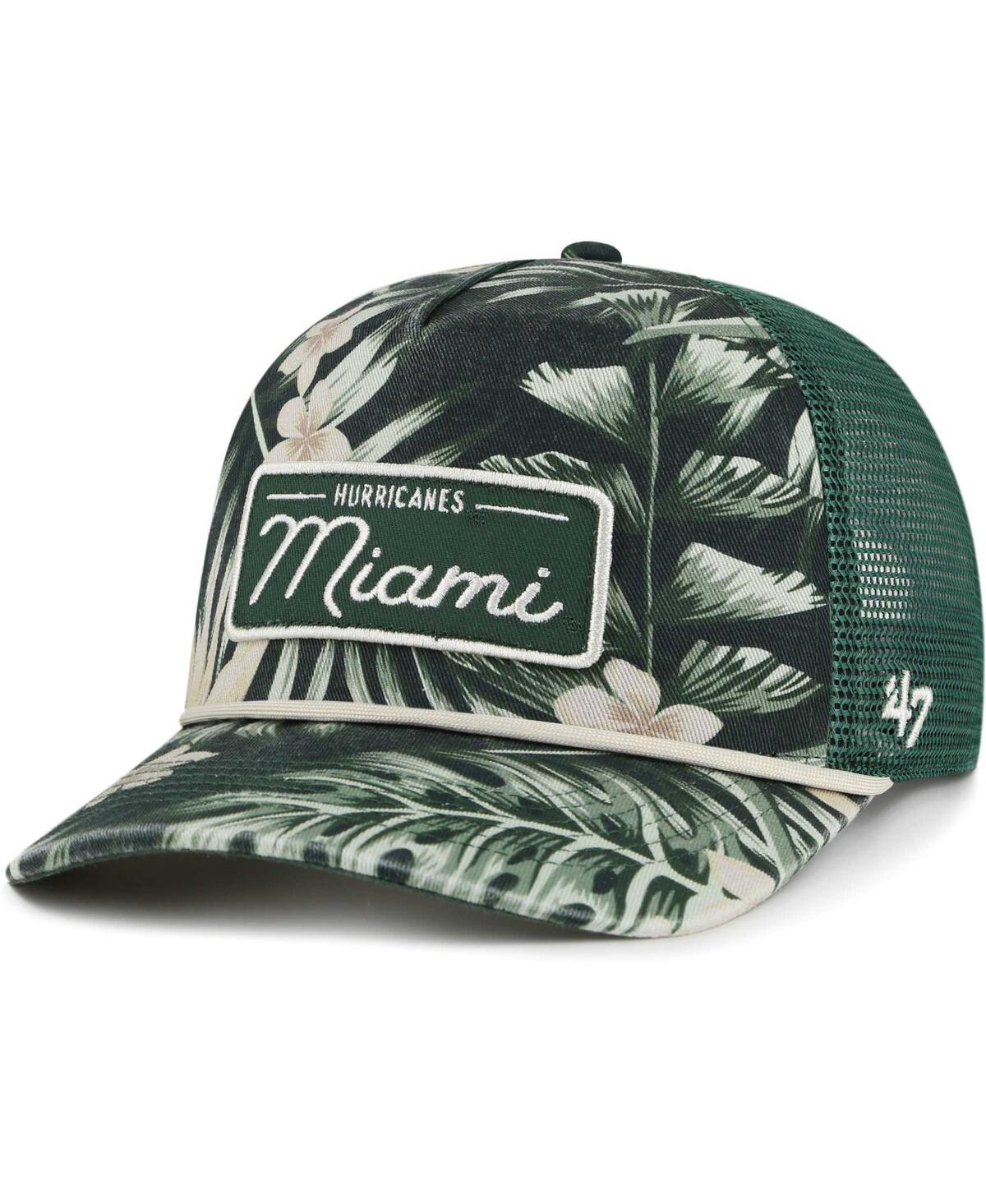 47 Brand Men's ' Green Miami Hurricanes Tropicalia Hitch Adjustable Hat