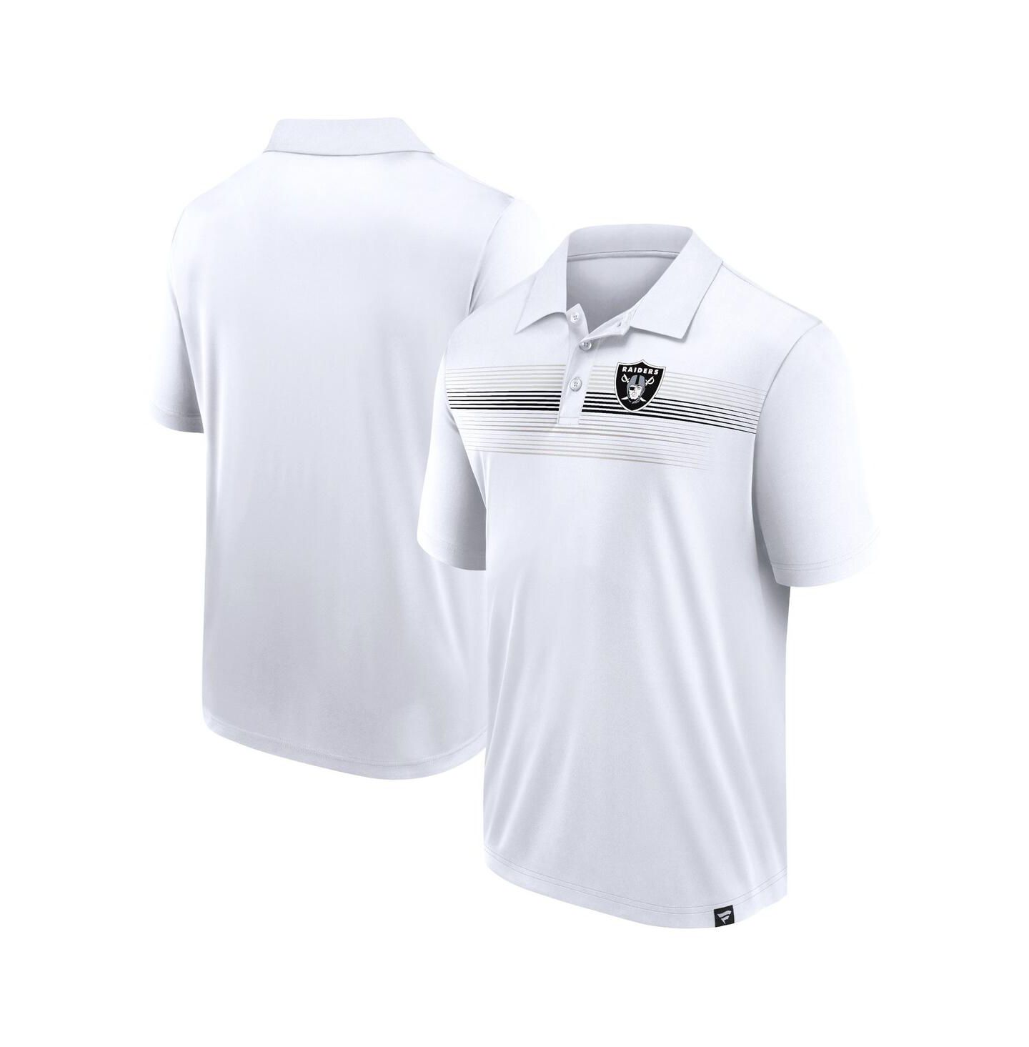 Мужская рубашка Fanatics White Las Vegas Raiders Victory For Us Interlock Polo — фото 1