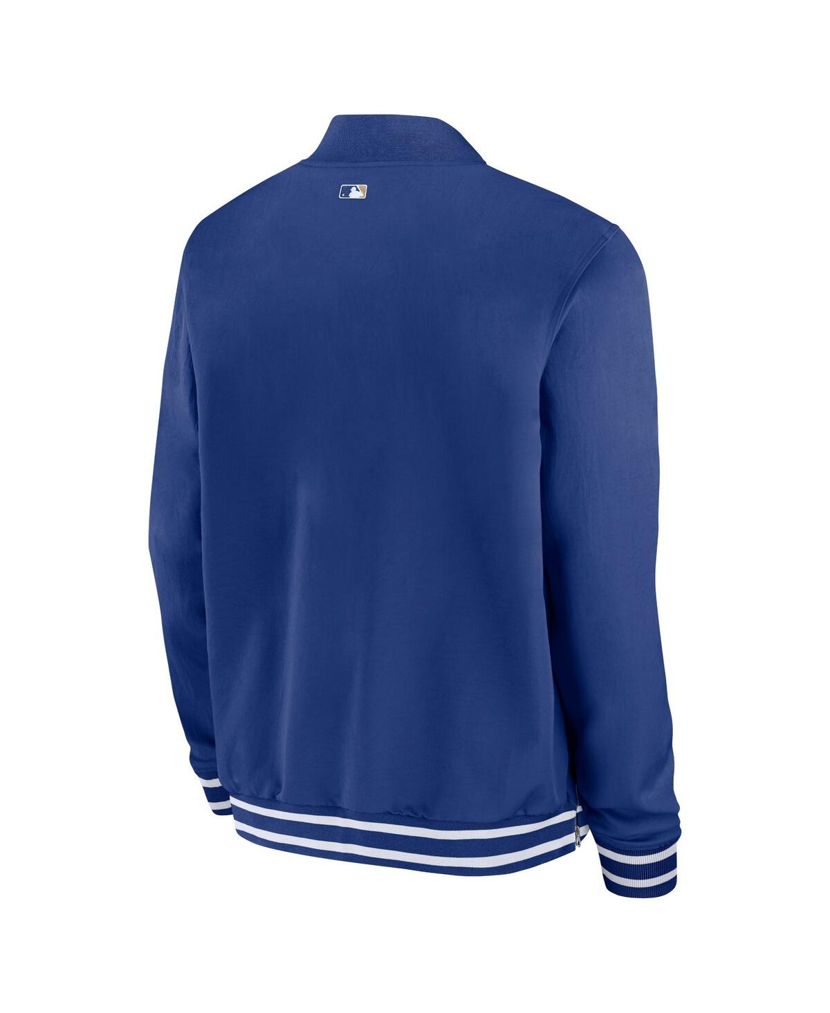 Shop Nike Men's  Royal Kansas City Royals Authentic Collection Full-zip Bomber Jacket