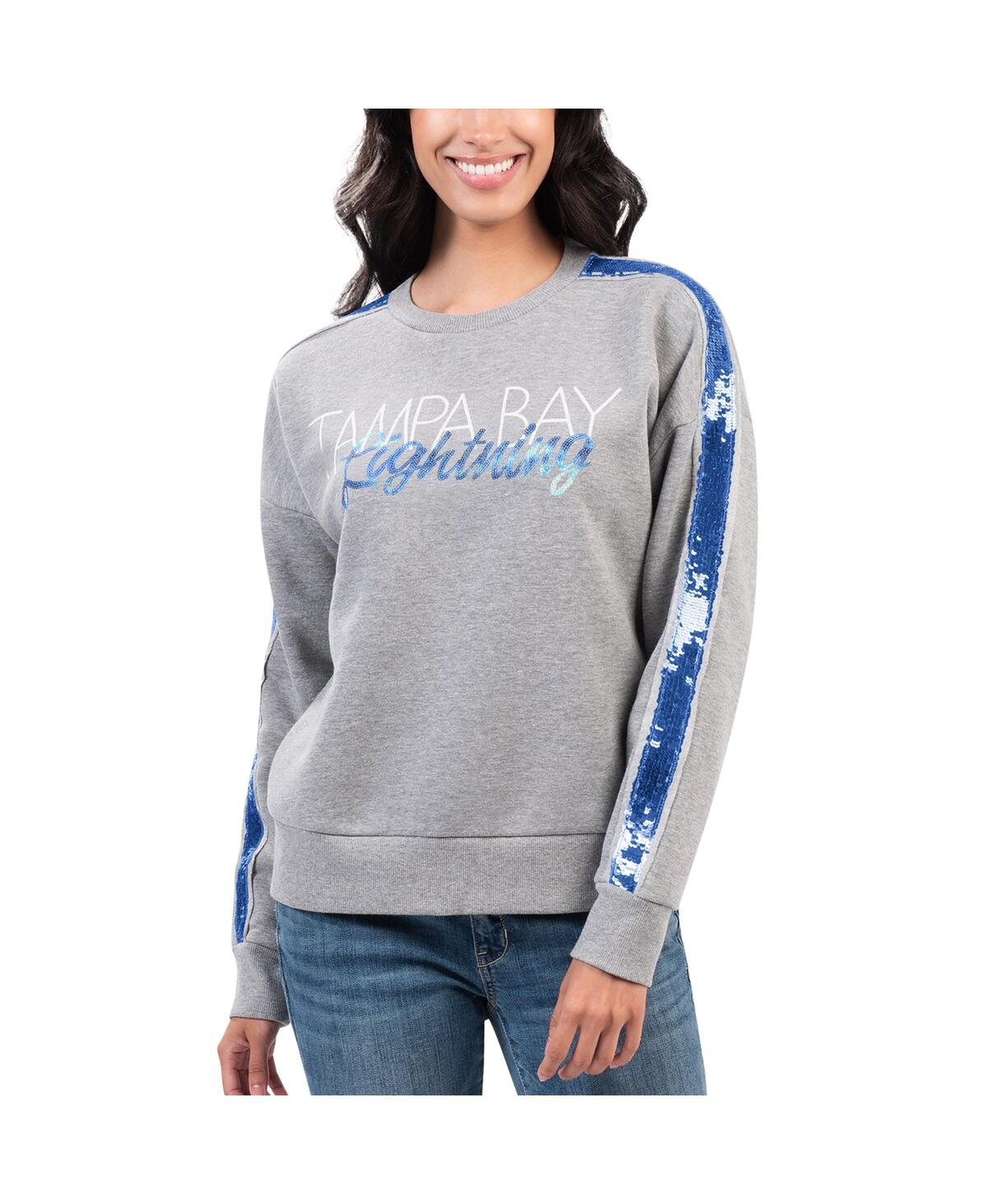 Shop G-iii 4her By Carl Banks Women's  Gray Tampa Bay Lightning Penalty Box Pullover Sweatshirt
