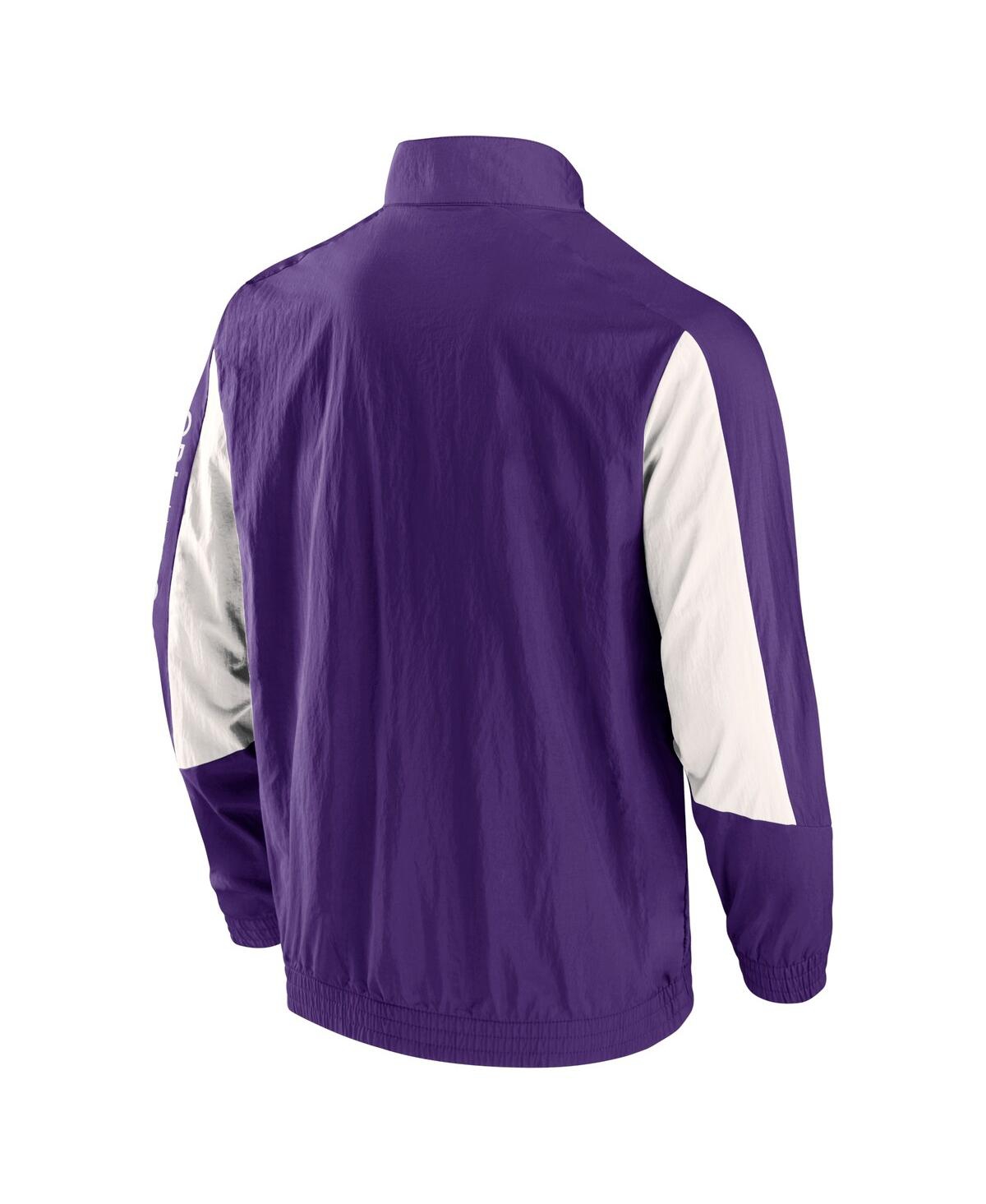 Shop Fanatics Men's  Purple Orlando City Sc Net Goal Raglan Full-zip Track Jacket