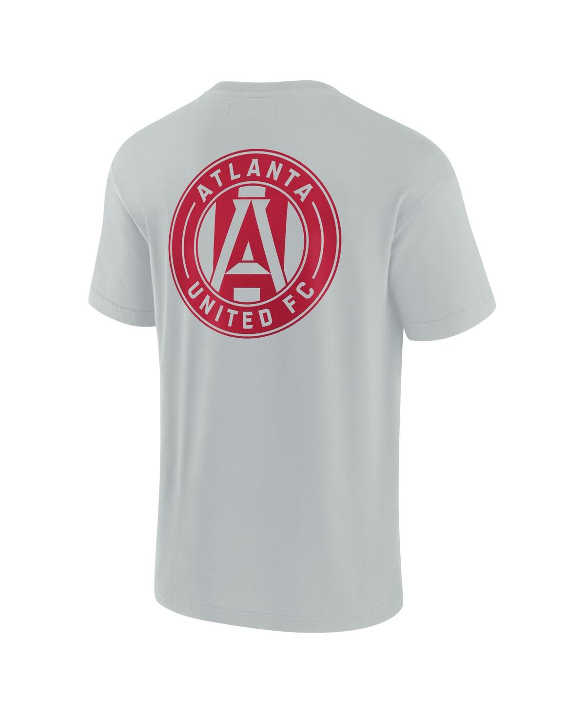 Shop Fanatics Signature Men's  Gray Atlanta United Fc Oversized Logo T-shirt
