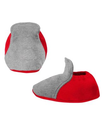 Baby Boys and Girls Red, Heather Gray Cincinnati Reds Three-Piece Love of Baseball Bib, Bodysuit and Booties Set