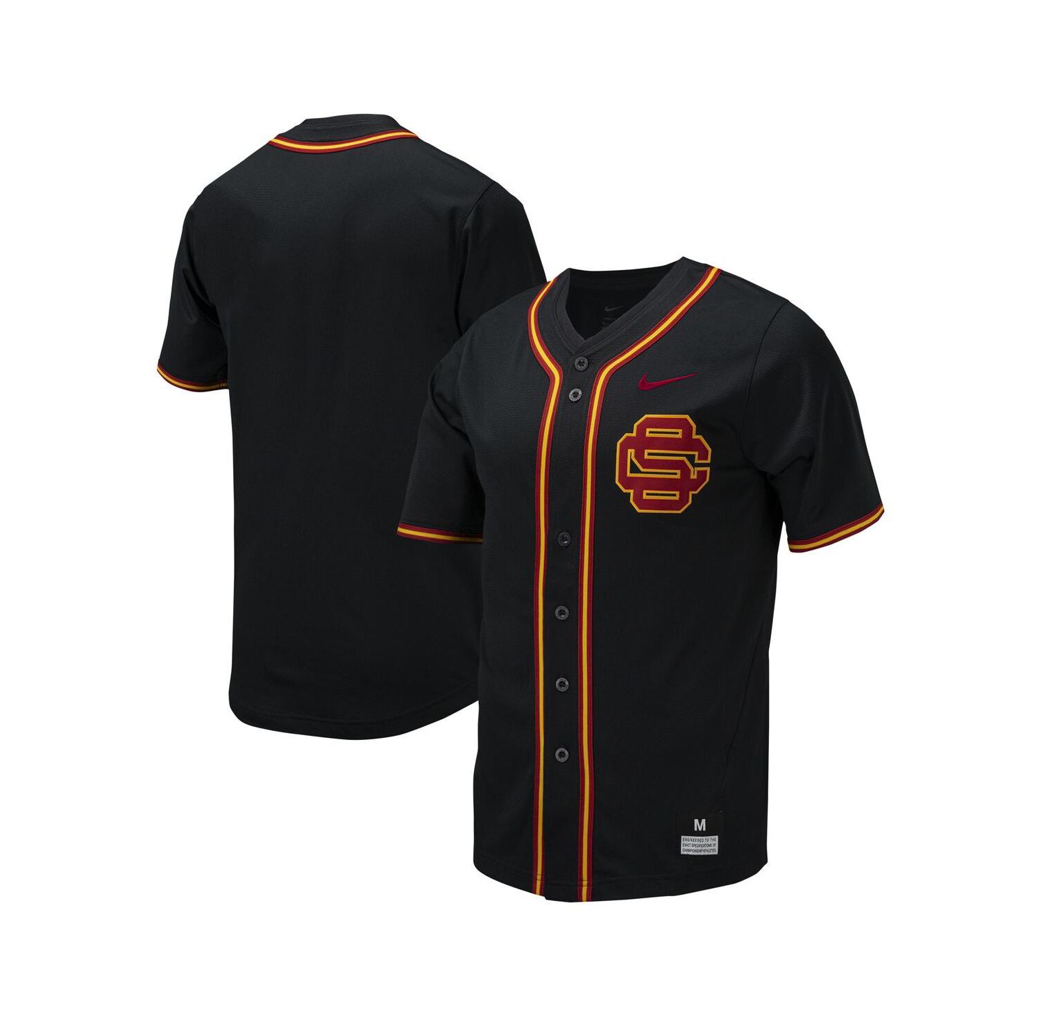 Men's USC Trojans Replica Full-Button Baseball Jersey