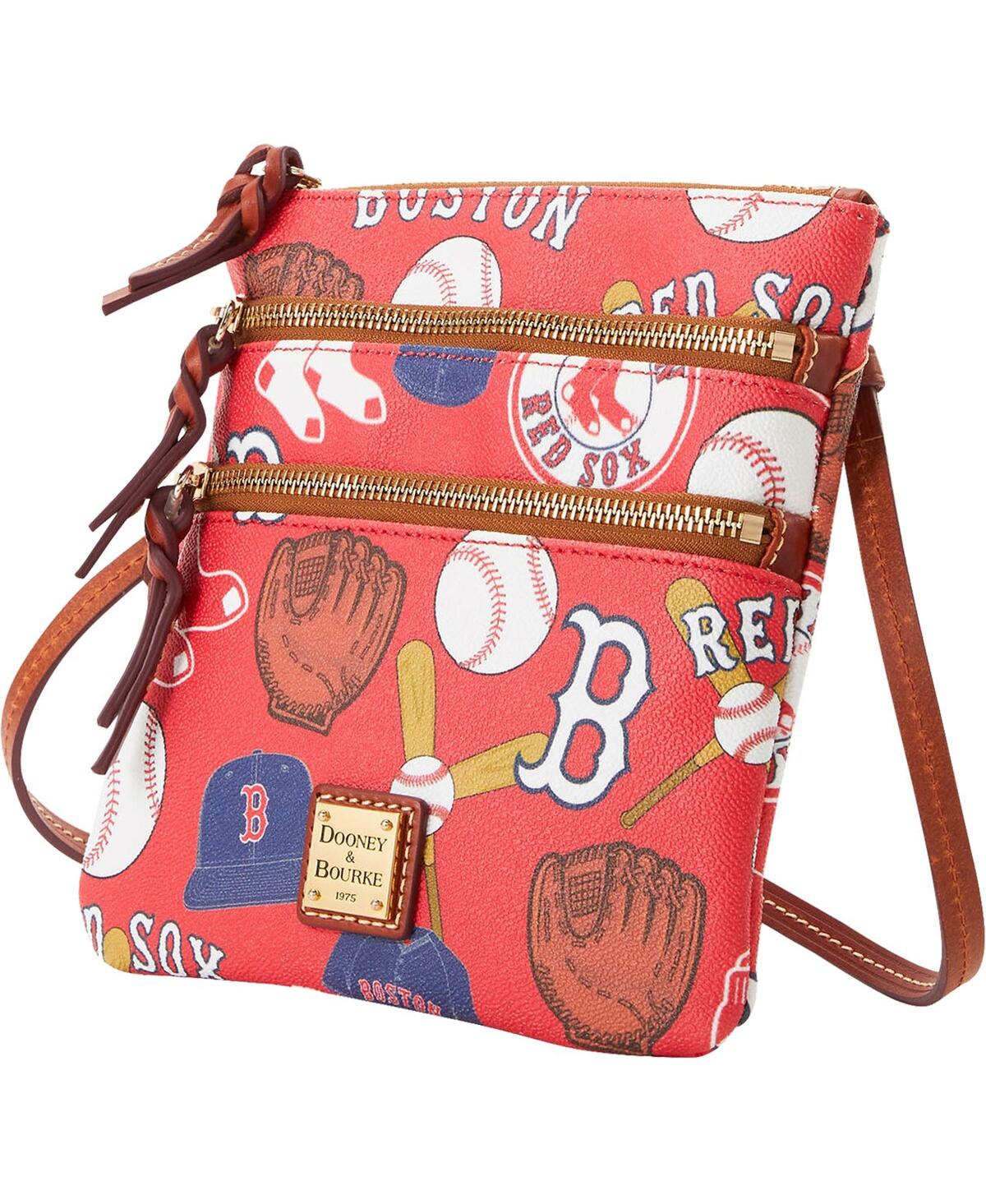 Dooney & Bourke Washington Nationals Game Day Triple Zip Crossbody Purse In Red
